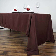 Polyester 60"x126" Rectangle Tablecloth Chocolate - Wrinkle-Resistant Table Cover