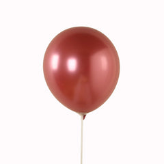 50 Pack Chrome Pink Biodegradable Latex Balloons 12", Thick Eco Friendly Metallic Party Balloons