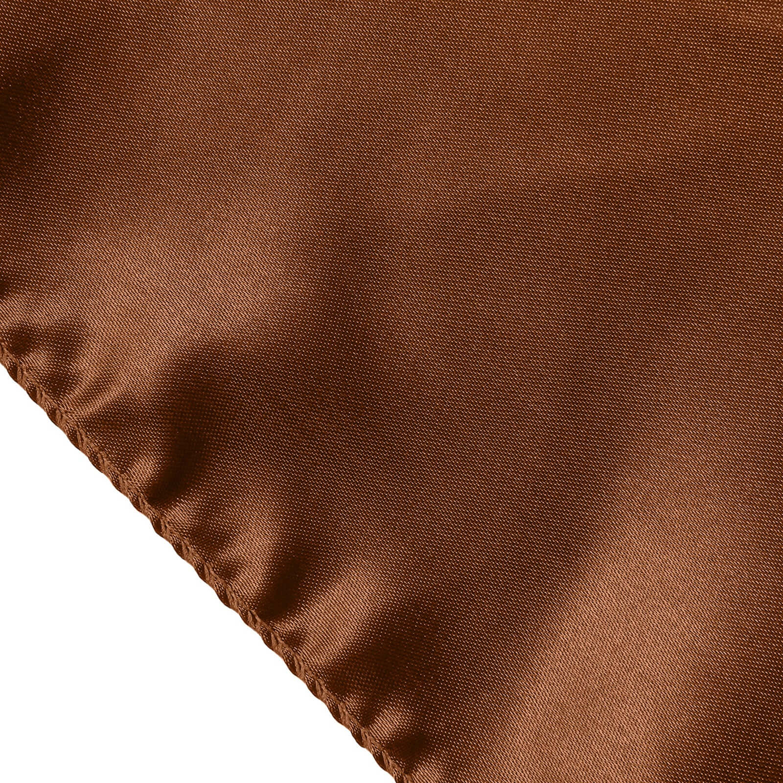 Satin Rectangular 60"x126" Tablecloth Cinnamon Brown - Smooth and Lustrous Table Cover