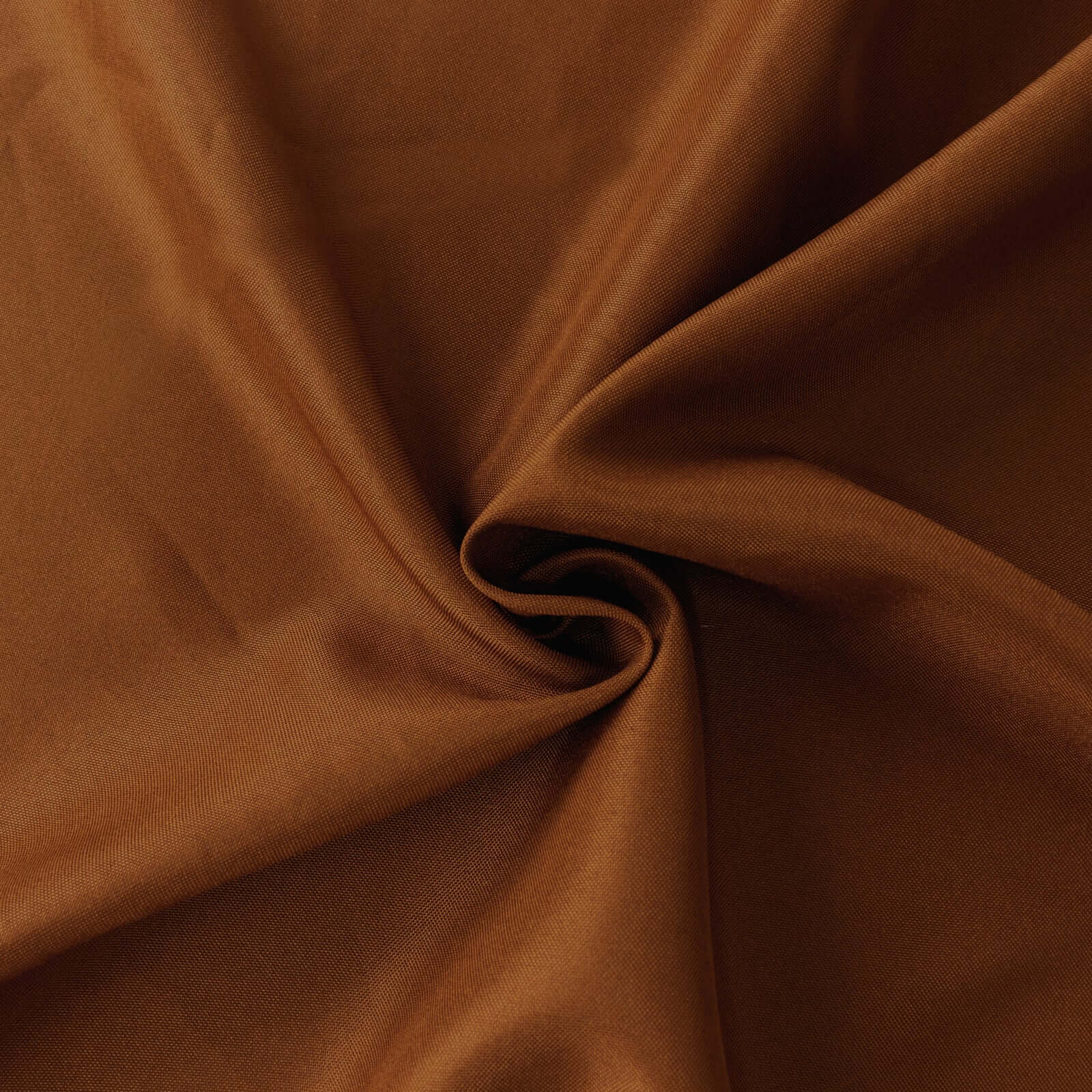 Polyester 108" Round Tablecloth Cinnamon Brown - Wrinkle-Resistant Table Cover