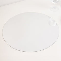 10-Pack Candle Plate Circle Acrylic Mirror Tray Silver Round - Event Display Decor 16"