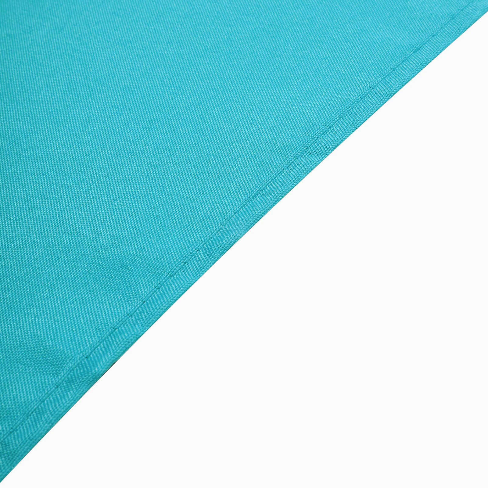 Polyester 90"x90" Table Overlay Square Tablecloth Turquoise - Wrinkle-Resistant & Durable Table Cover