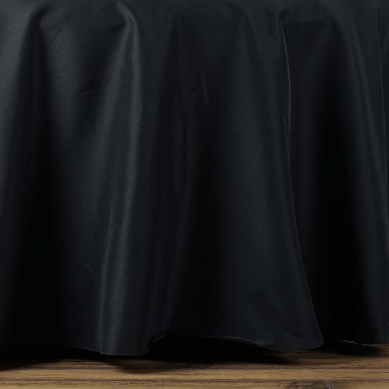 Premium Polyester 54"x54" Square Tablecloth Black - Stain and Wrinkle-Resistant 220GSM Finish for Weddings & Events