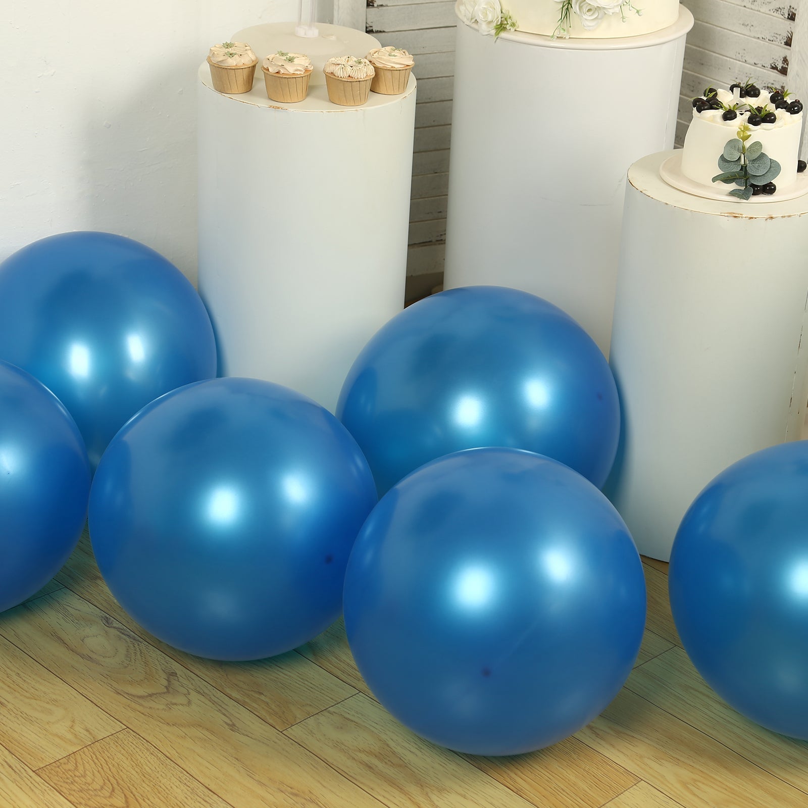 10 Pack Royal Blue Biodegradable Balloons, 18" Thickened Extra Strong Eco-friendly Latex Helium Party Balloons
