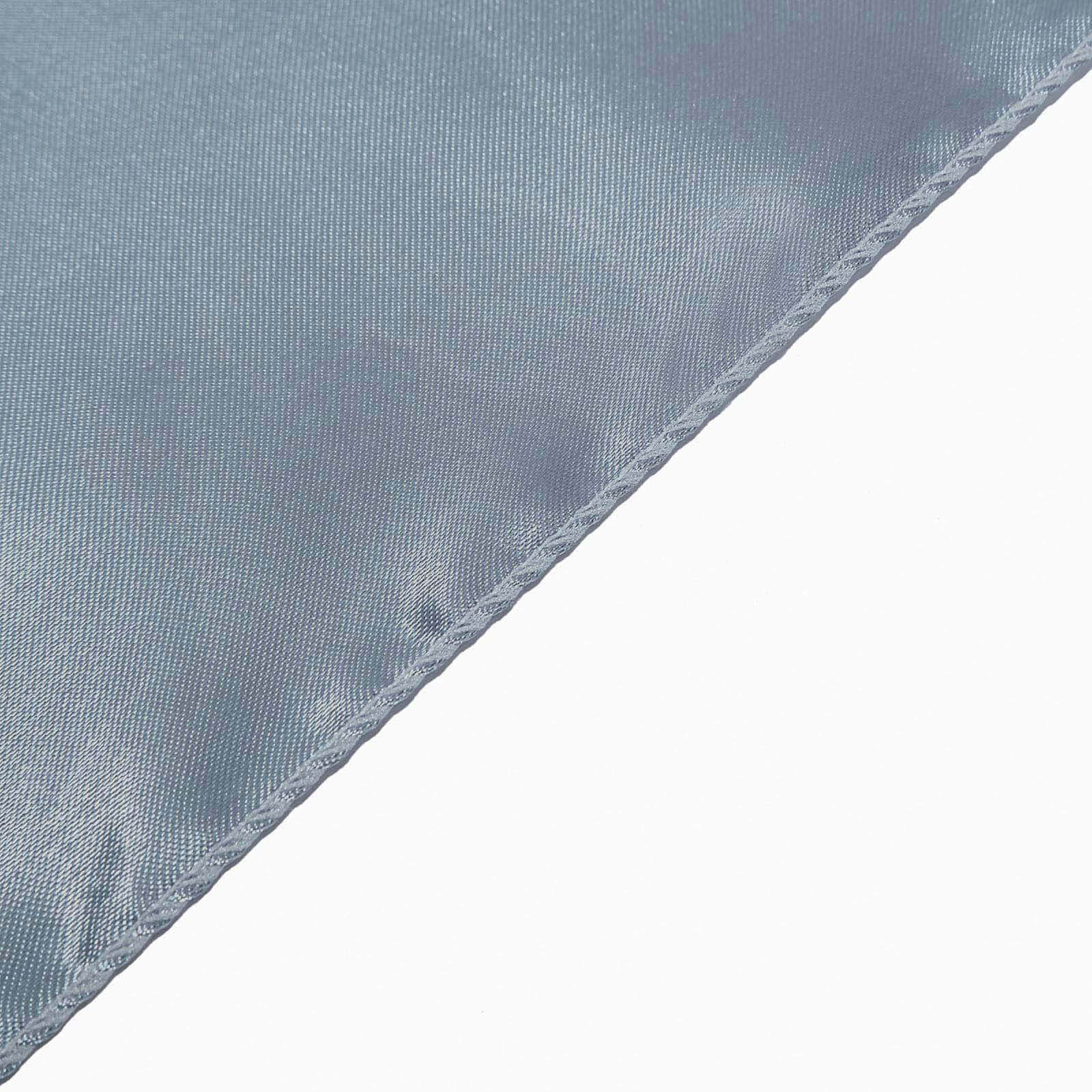 5 Pack Satin Chair Sashes Dusty Blue - Durable Chair Bows with Shiny Finish 6"x106"