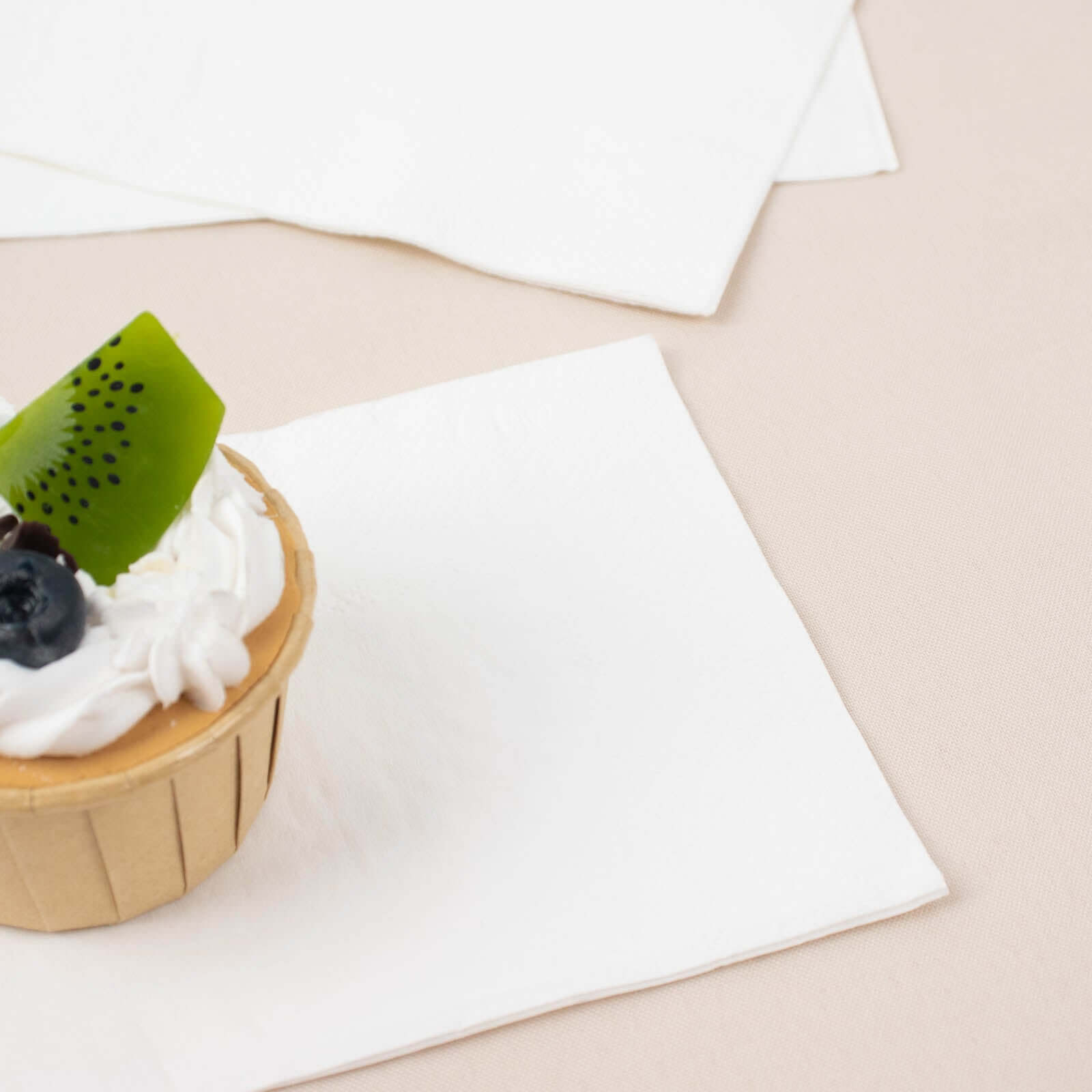 50-Pack Paper Napkins White - Soft Disposable 2-Ply Dinner Napkins for Weddings