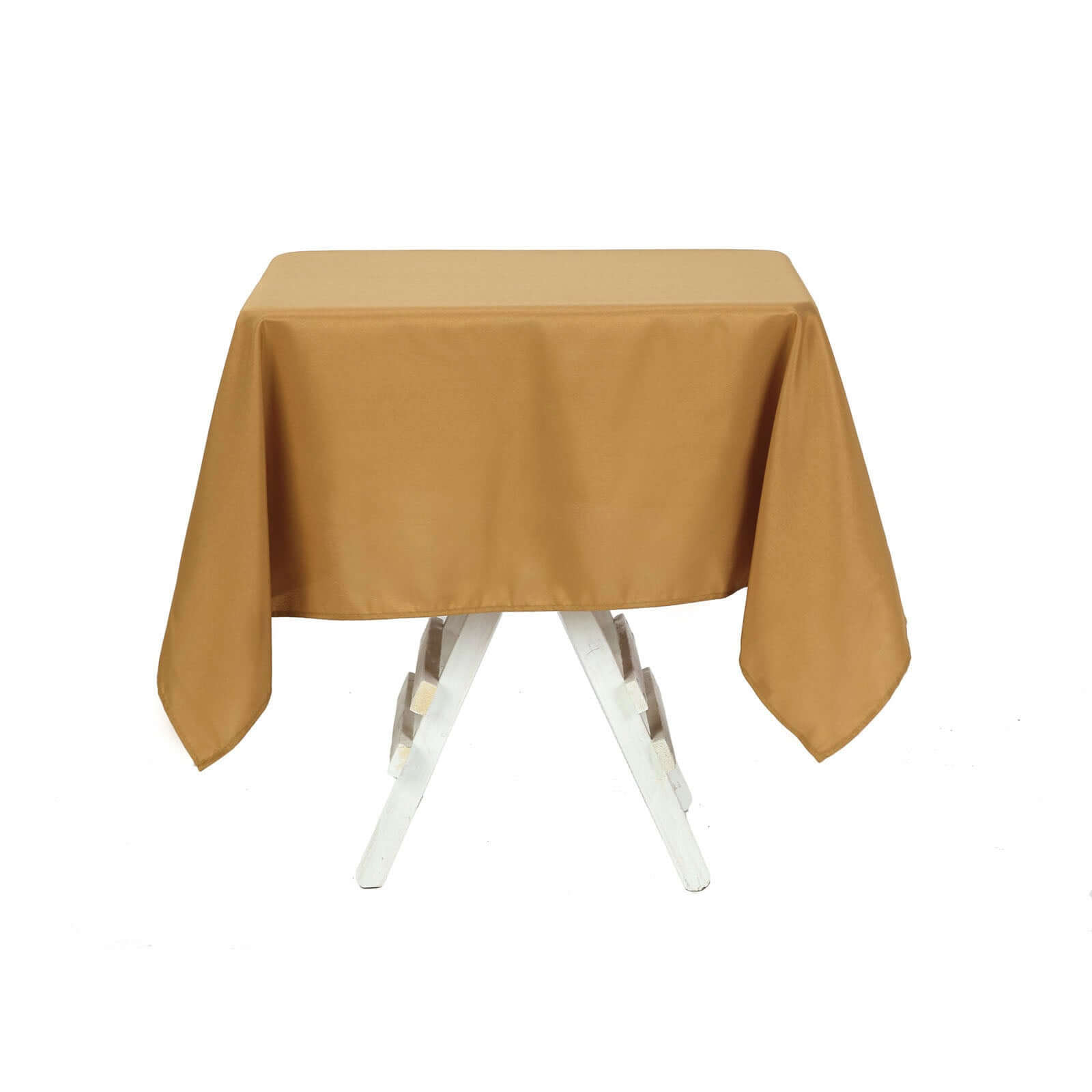 Polyester Square 54"x54" Tablecloth Gold - Wrinkle-Resistant & Durable Table Cover for Events