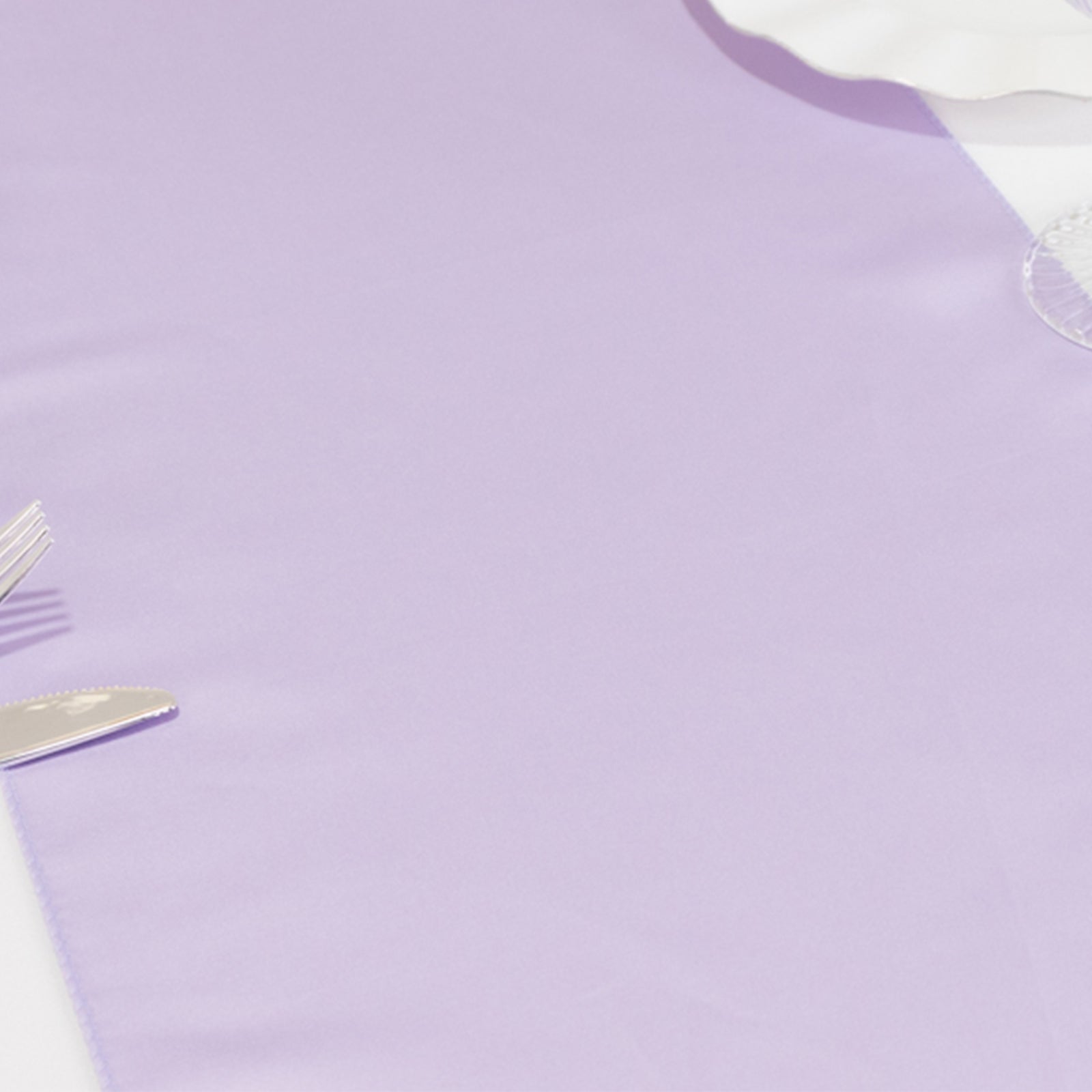 Lamour Satin 12"x108" Table Runner Lavender Lilac - Smooth & Lustrous Finish