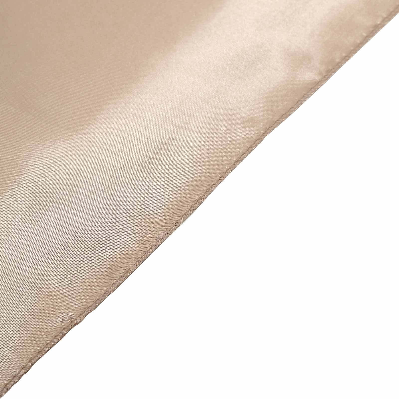 Satin Chair Cover Self-Tie Universal Design Nude - Durable Slip-On Cover for Folding, Dining, Banquet & Standard Chairs