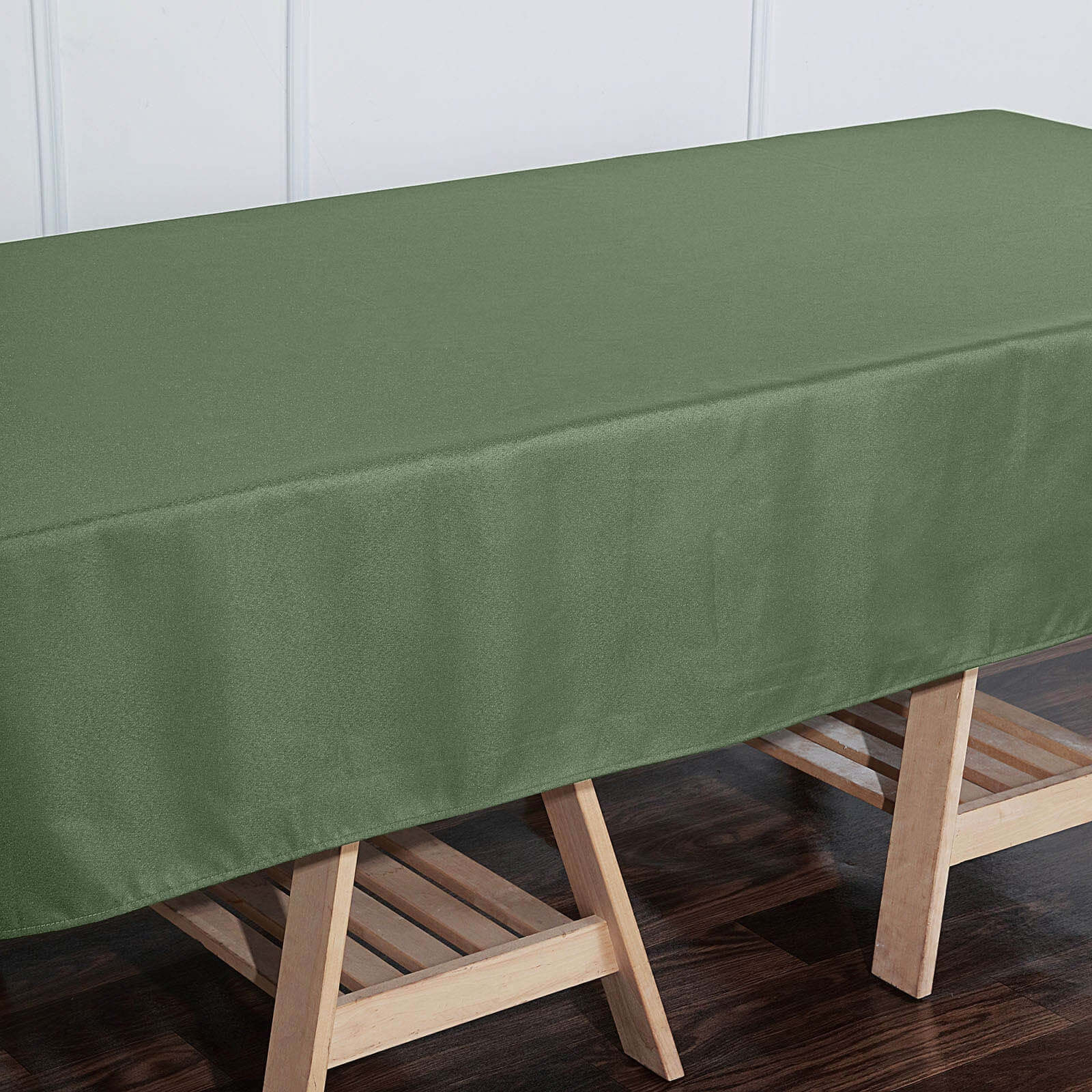 Polyester 60"x102" Rectangle Tablecloth Olive Green - Durable and Stylish Table Cover