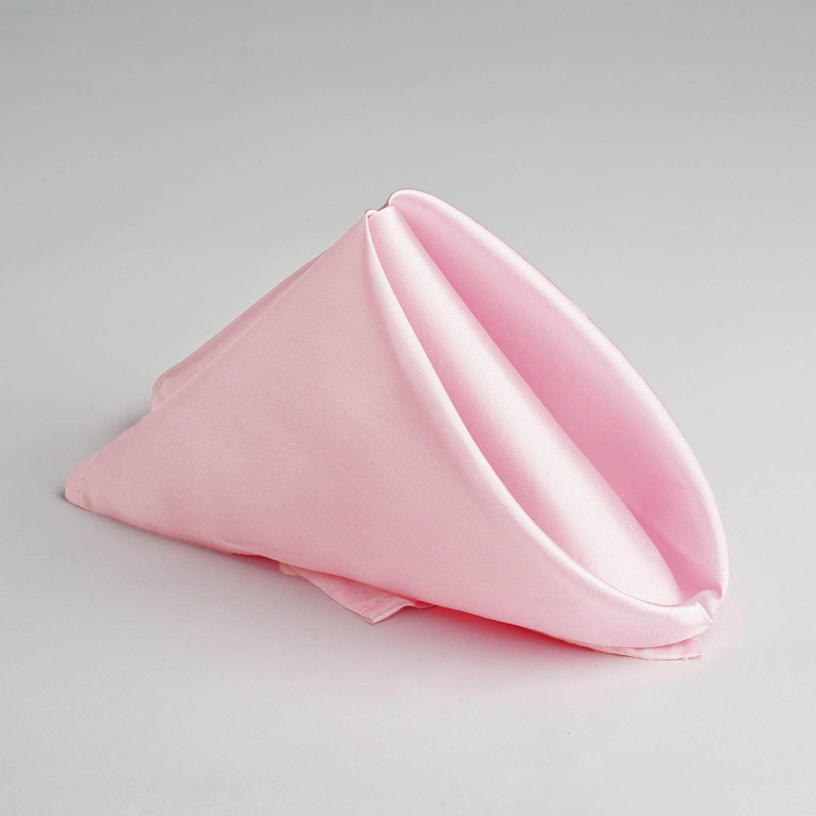 5 Pack Satin 20"x20" Napkins Blush - Luxurious Shine & Smooth Dinner Napkins