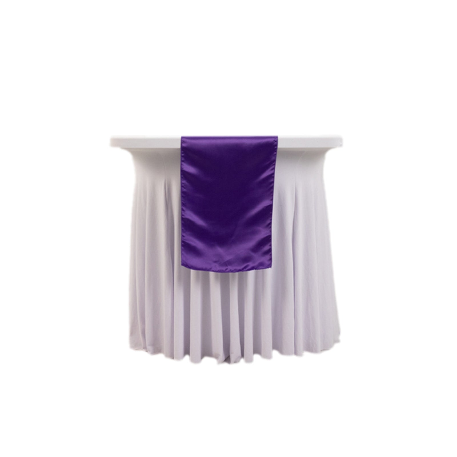 Lamour Satin 12"x108" Table Runner Purple - Smooth & Lustrous Finish