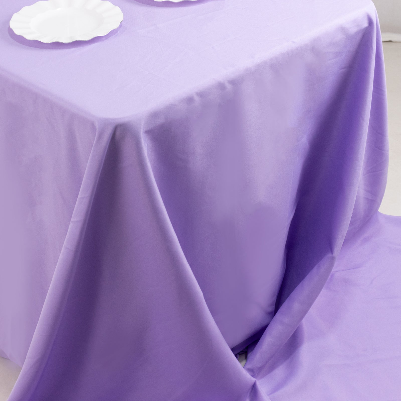 Premium Polyester 90"x156" Rectangle Tablecloth Lavender Lilac - Seamless 220GSM Stain-Resistant Table Cover