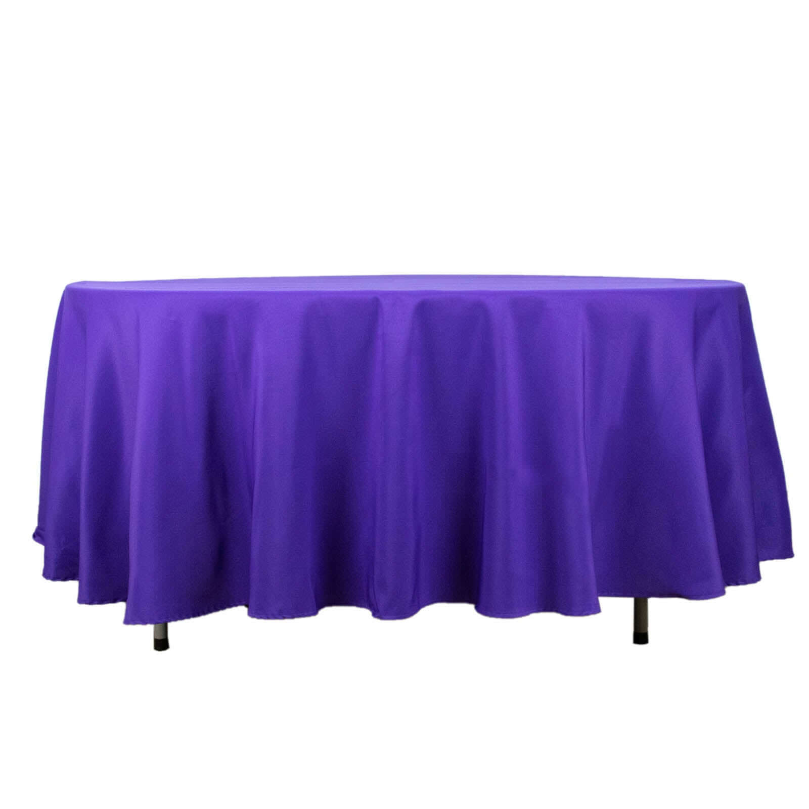 Premium Polyester 108" Round Tablecloth Purple - Wrinkle-Resistant 220GSM Table Cover