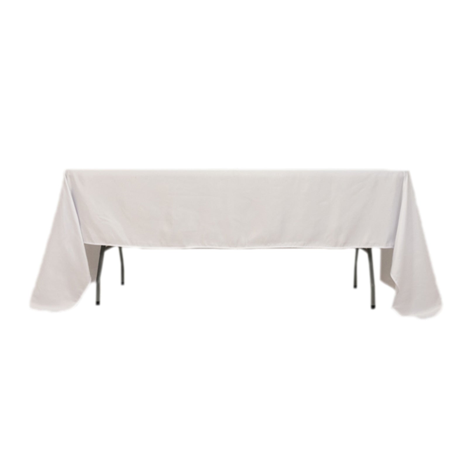 Lamour Satin 60"x126" Rectangle Tablecloth White - Soft & Silk-Like Table Cover for Upscale Dining