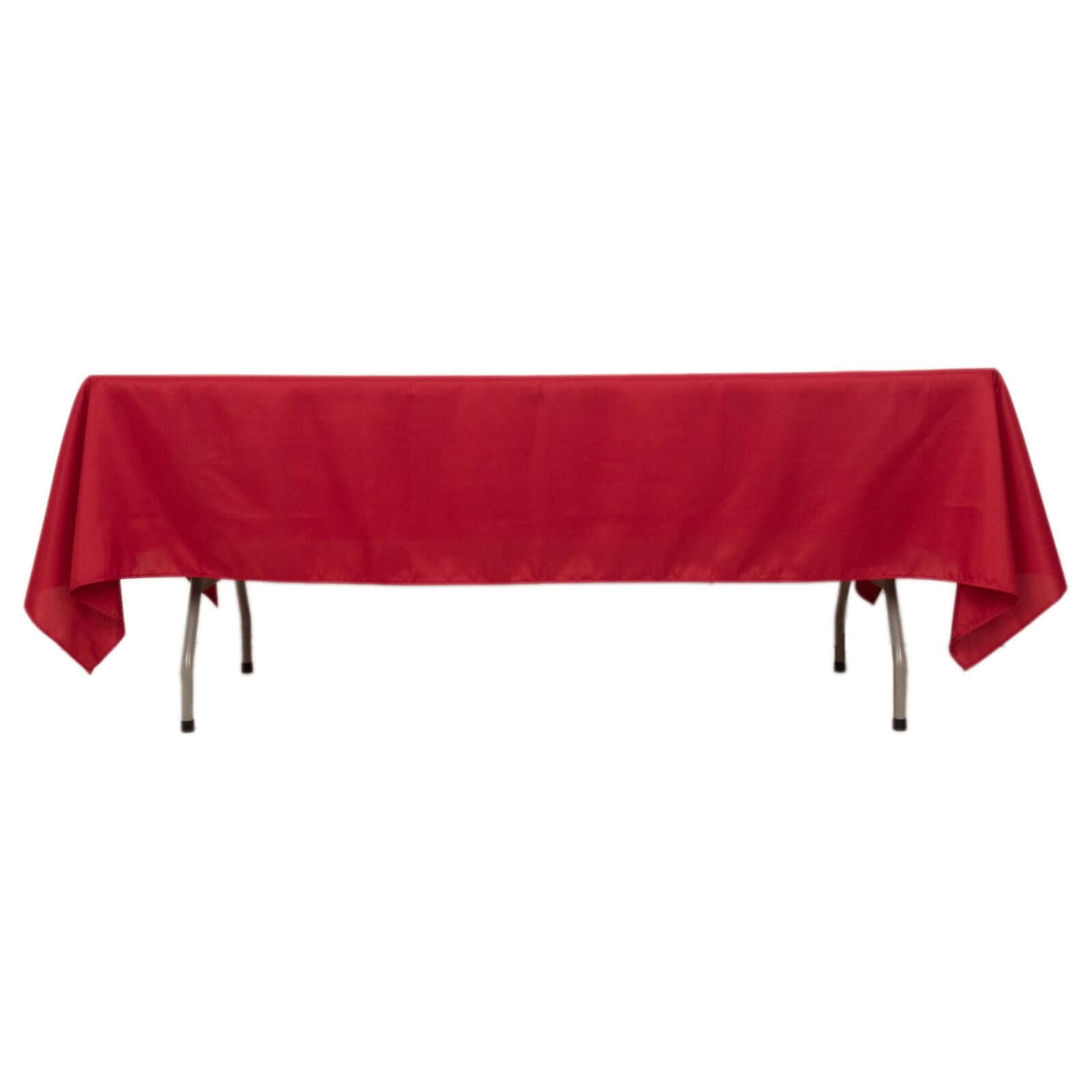 Polyester 60"x102" Rectangle Tablecloth Wine - Durable and Stylish Table Cover