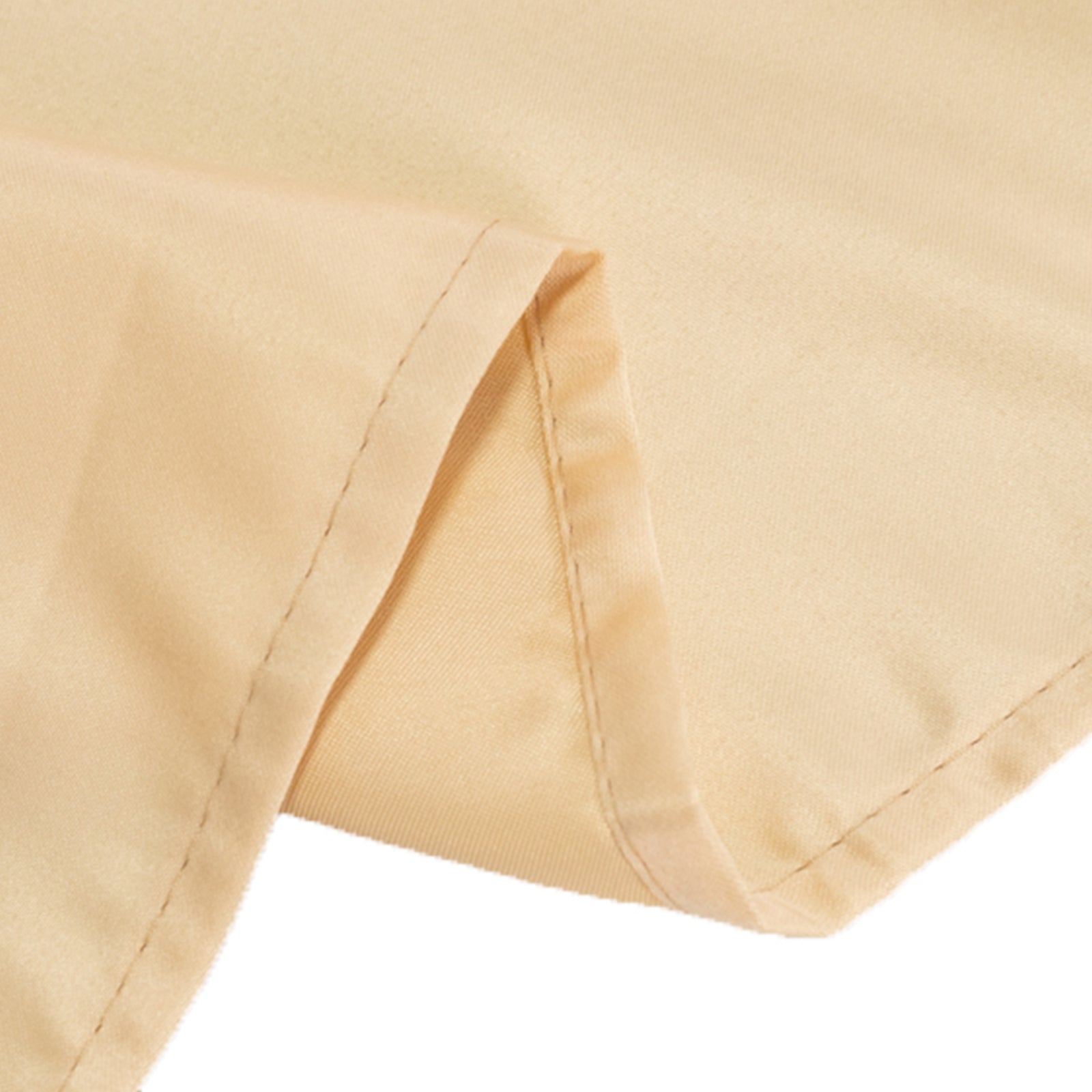 Lamour Satin 60"x102" Rectangle Tablecloth Beige - Durable & Silky Soft Feel Table Cover