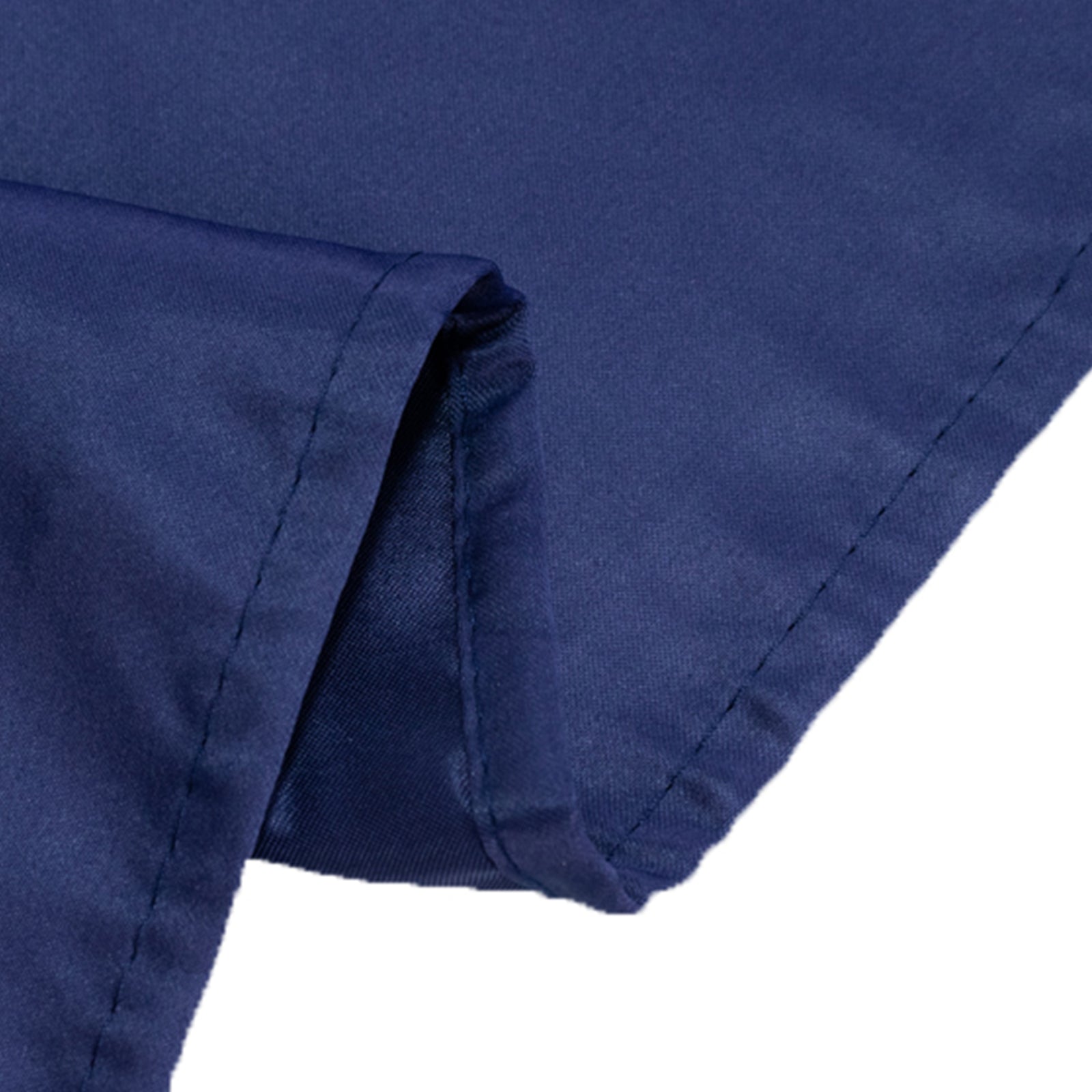 Lamour Satin 60"x102" Rectangle Tablecloth Navy Blue - Durable & Silky Soft Feel Table Cover