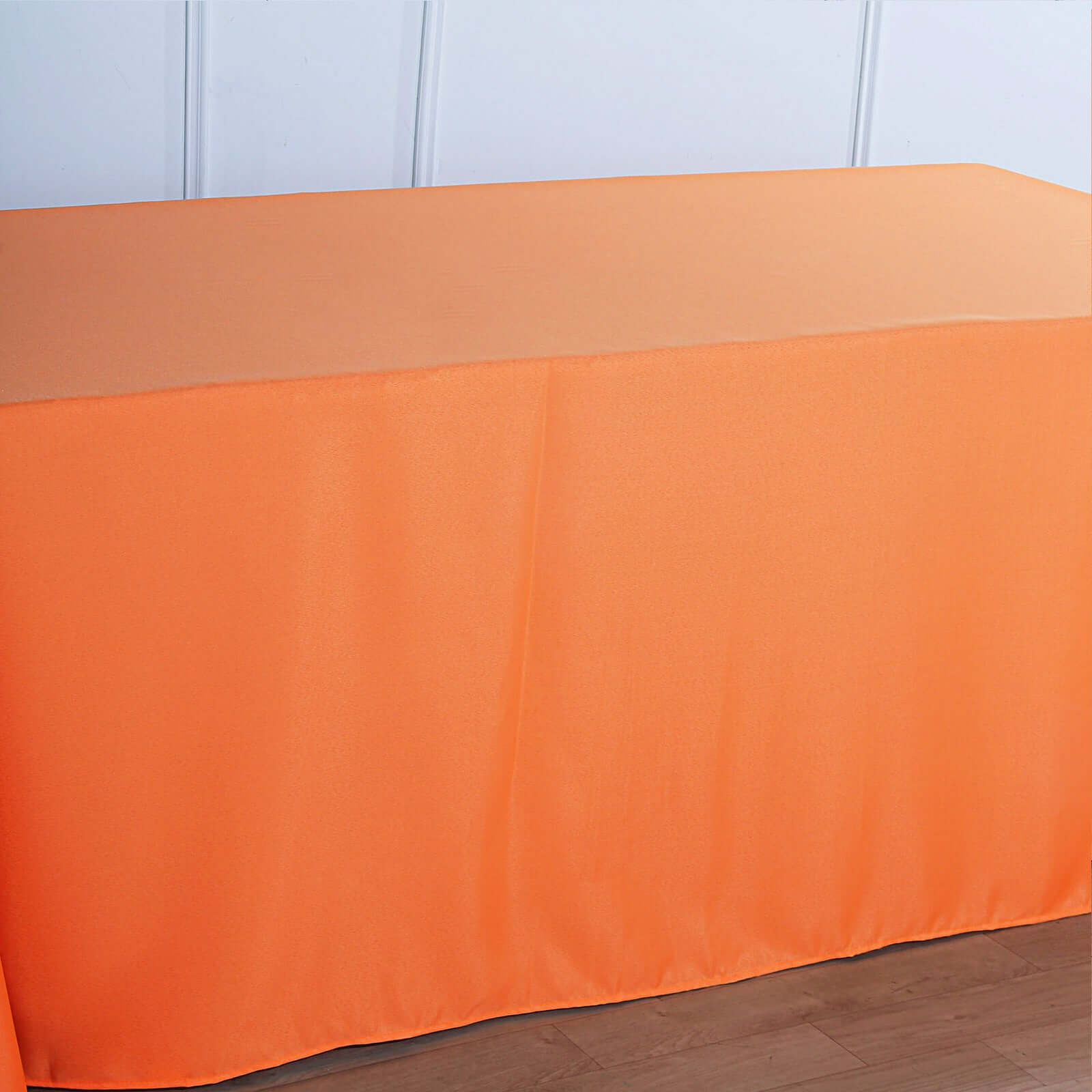 Polyester 90"x156" Rectangle Tablecloth Orange - Seamless Wrinkle-Resistant Table Cover