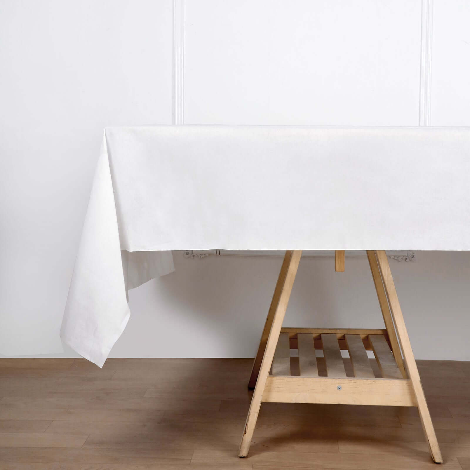 Linen-Like Paper 50"x108" Rectangle Tablecloth White - Disposable Airlaid Table Cover for Easy Cleanup