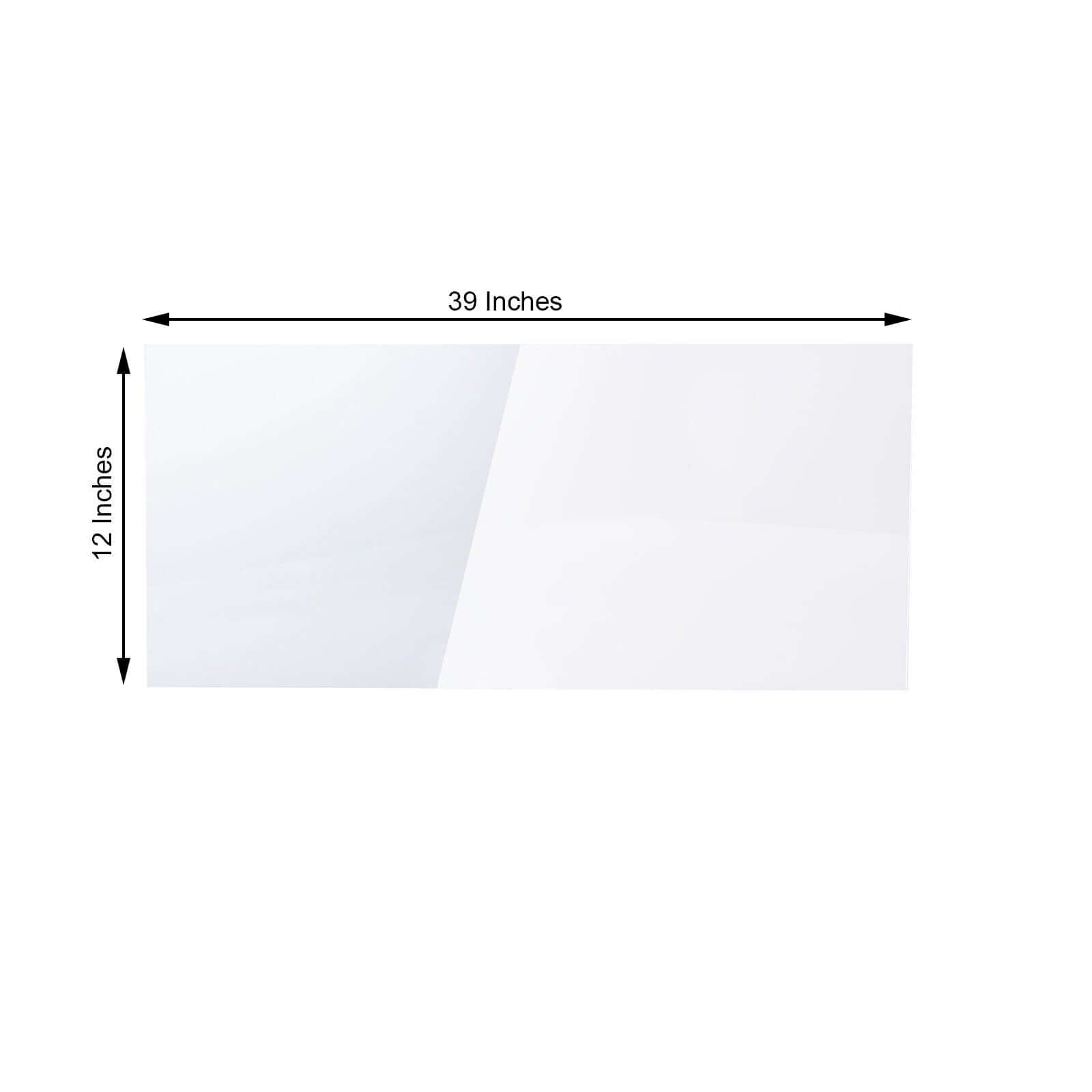 2-Pack Acrylic Plexiglass Sheets Rectangular Side Plates Clear - Protective Film Coating 40"x12"