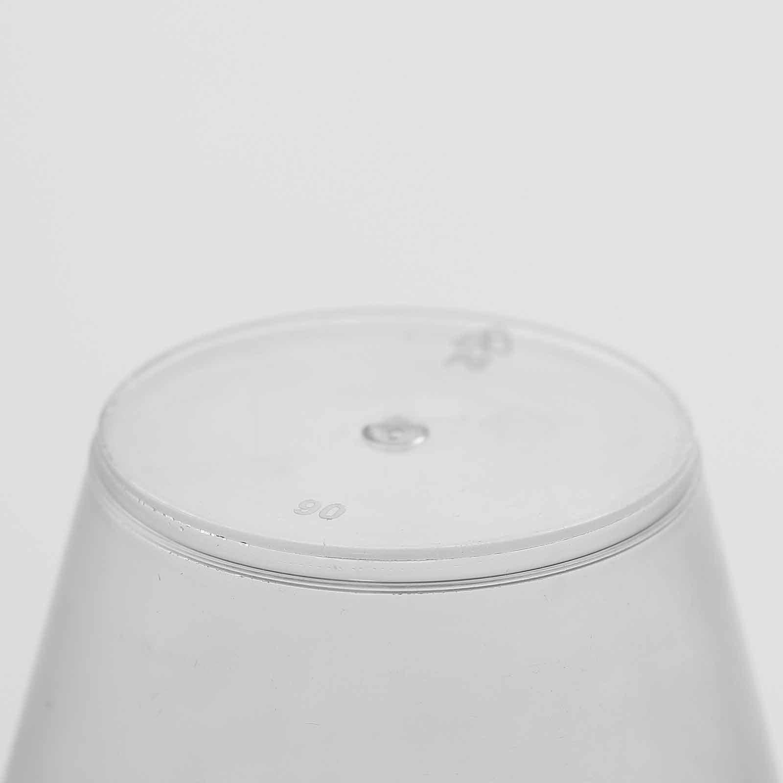 25-Pack Plastic Party Cups Clear Crystal - Stylish Short Disposable Glasses 9oz