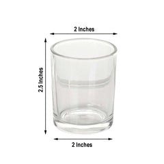 12-Pack Glass Votive Candle Holders Clear - Tealight Holder Set for Weddings and Events 2.5"