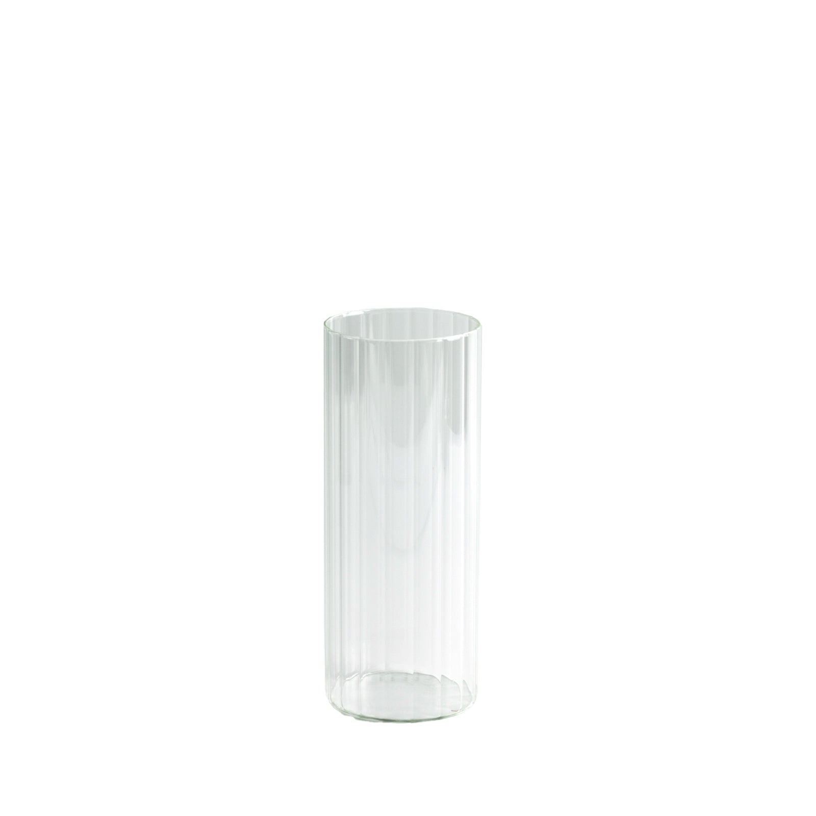 10" Ribbed Cylinder Glass Vases – 12 Pack Clear Flower Vases for Table Centerpieces, Home & Wedding Decor
