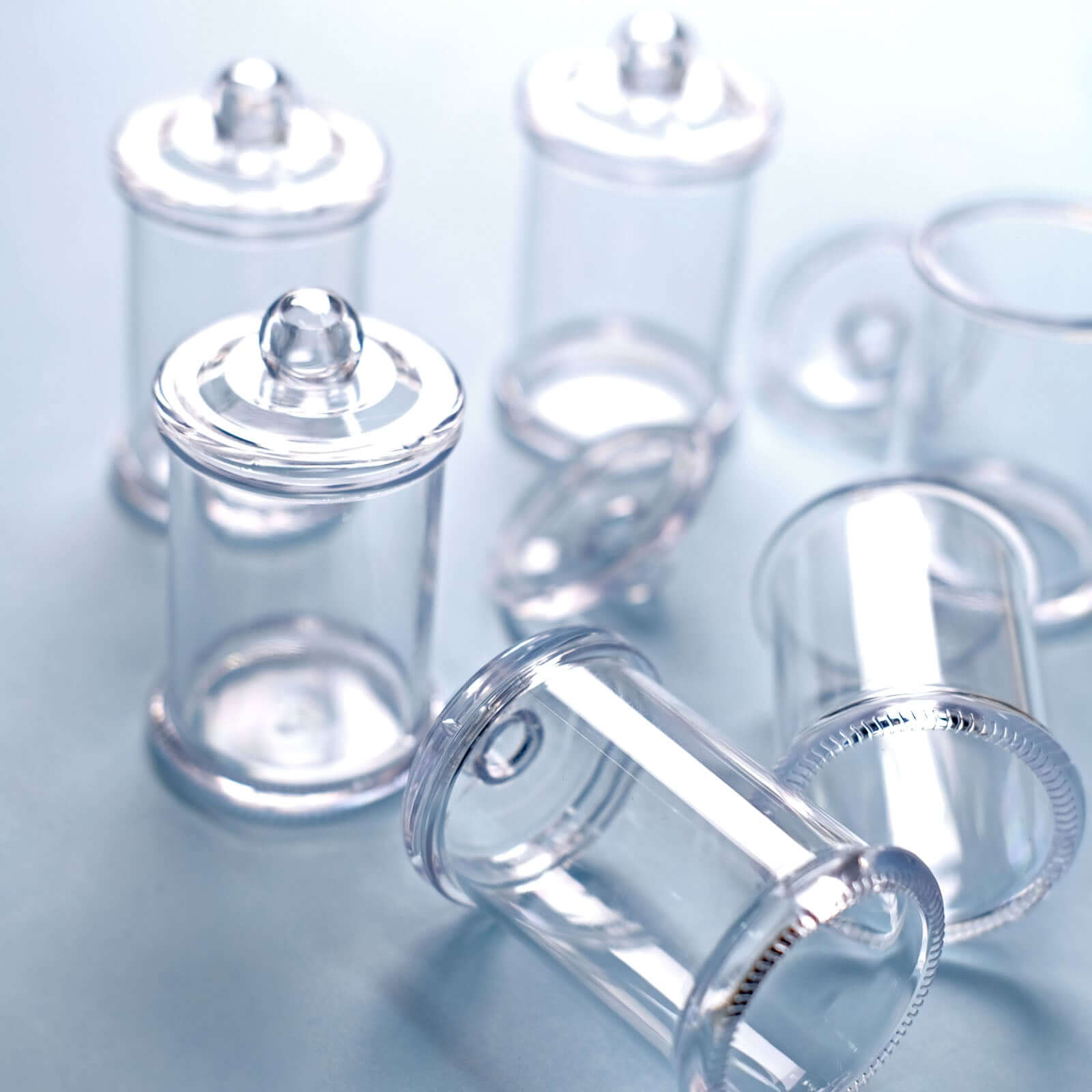 12-Pack Candy Jars Disposable Design with Clear Lids - Plastic Goodie Containers for Parties 3.5"