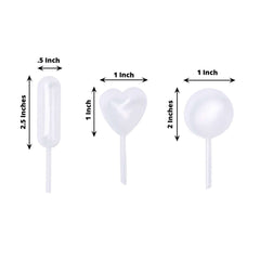 Set of 150 Plastic Dessert Topper Pipette Infusers Clear for Desserts & Drinks 4ml