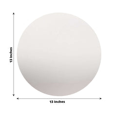 10-Pack Dining Plate Chargers Decorative Acrylic Mirror Silver Round - Lightweight Event Display 13"