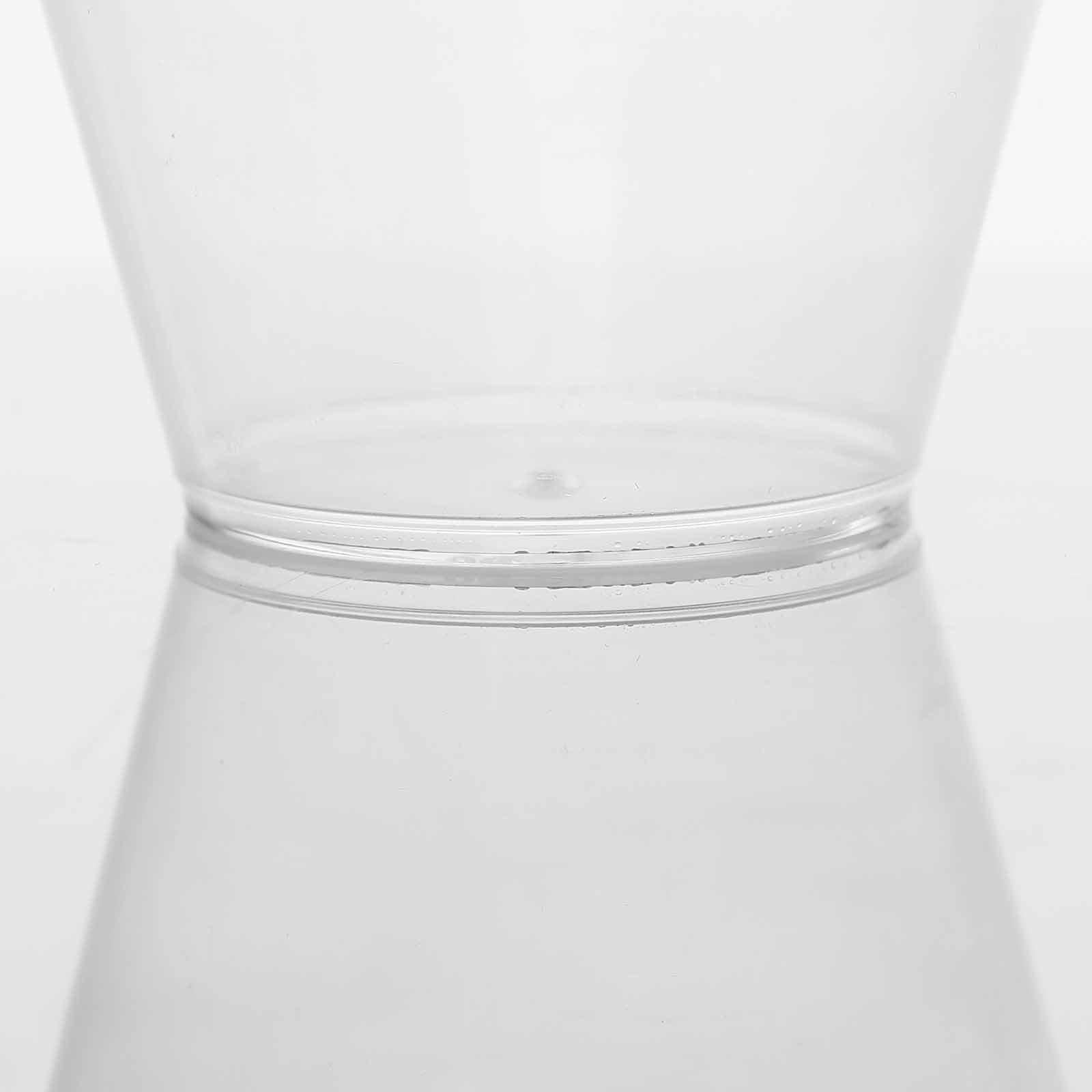 25-Pack Plastic Party Cups Clear Crystal - Stylish Short Disposable Glasses 9oz