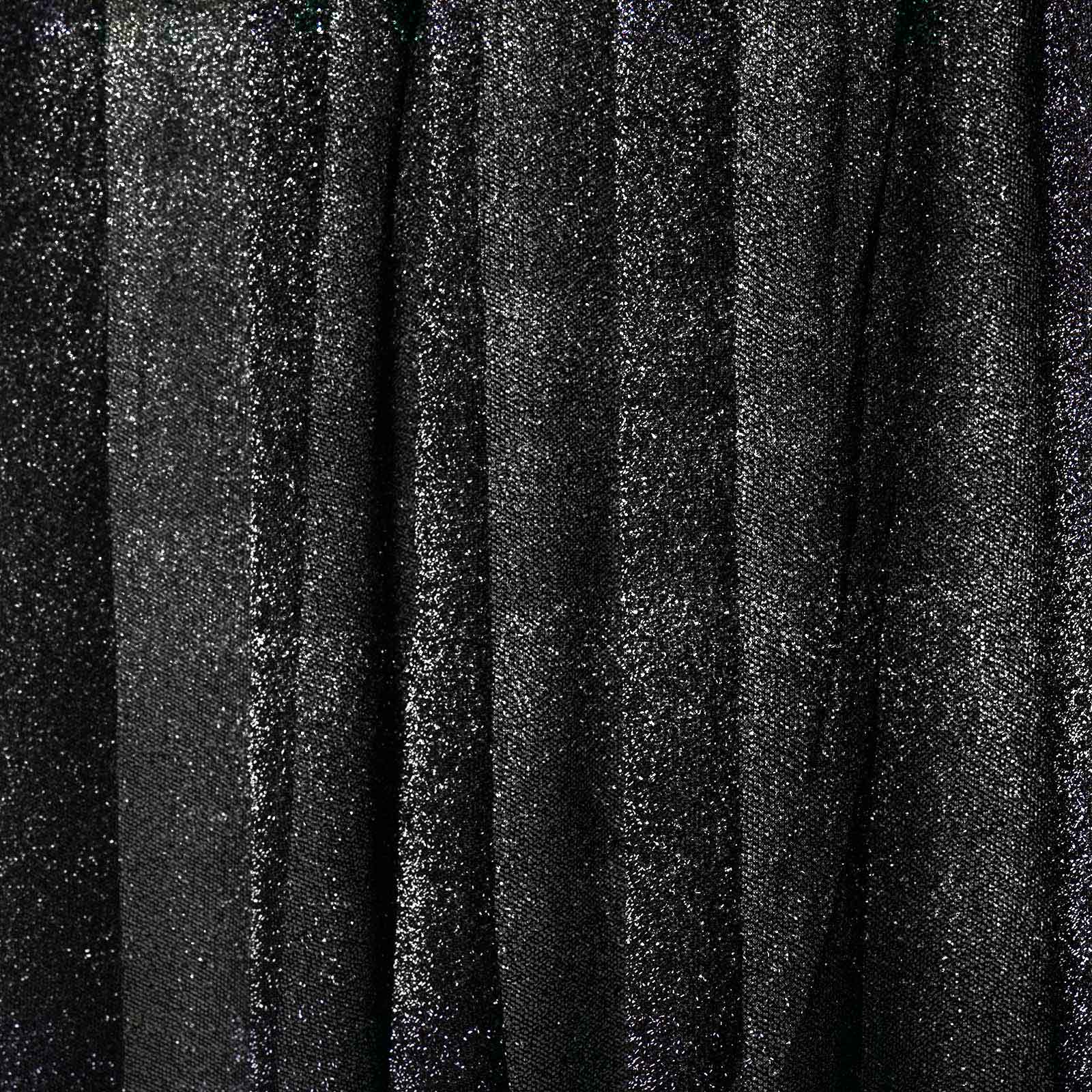 20ftx10ft Black Metallic Shimmer Tinsel Event Curtain Drapes, Backdrop Event Panel