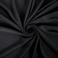 Spandex 30" Round Cocktail Table Cover Black - Easy to Maintain Stretch Fitted Highboy Tablecloth for Stylish Events