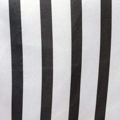 Satin 12"x108" Table Runner Black/White Asymmetric Stripe - Modern Chic Table Decor