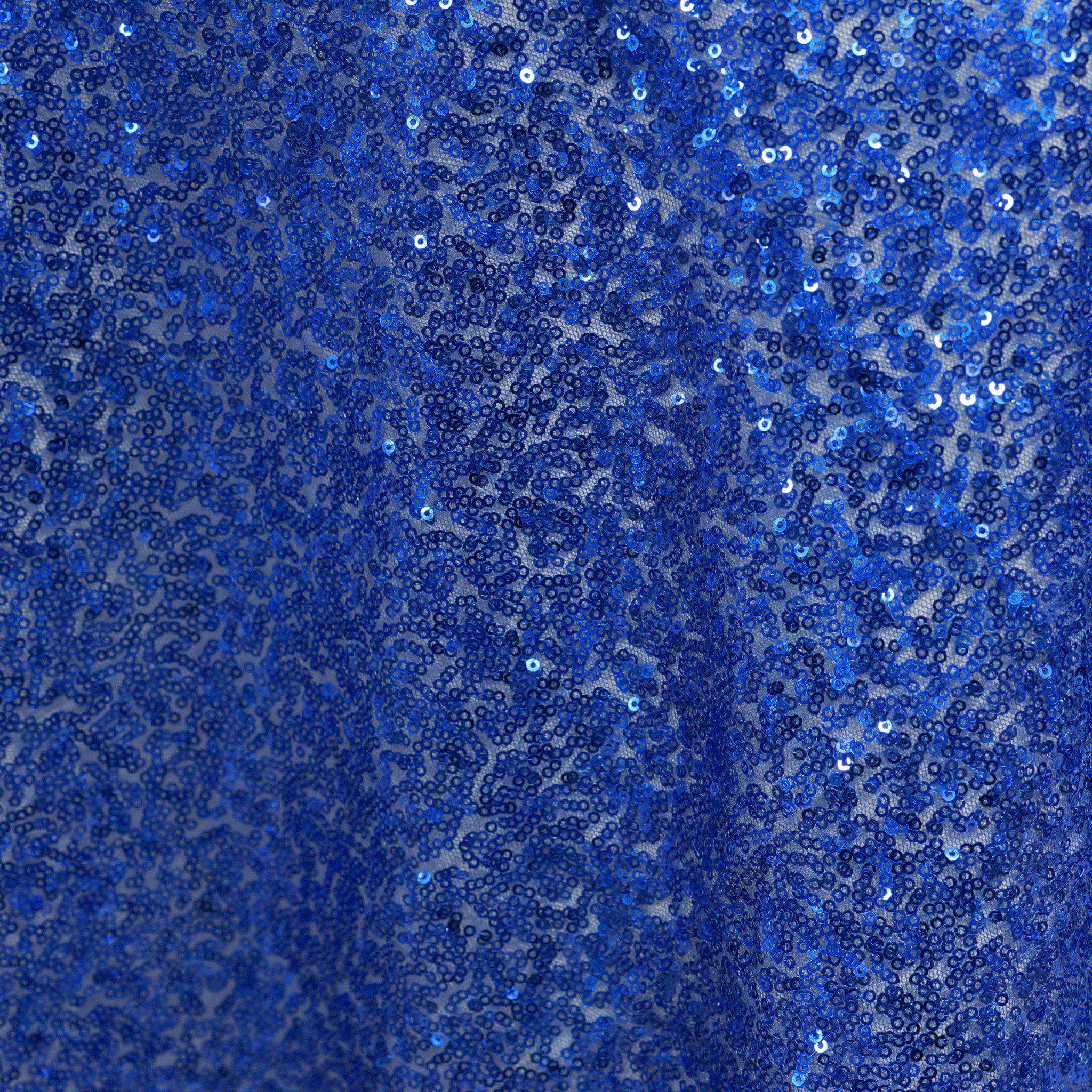Sequin 72"x72" Table Overlay Square Tablecloth Royal Blue - Sparkly Table Cover