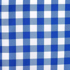Polyester 14"x108" Table Runner Blue/White - Gingham Plaid Design