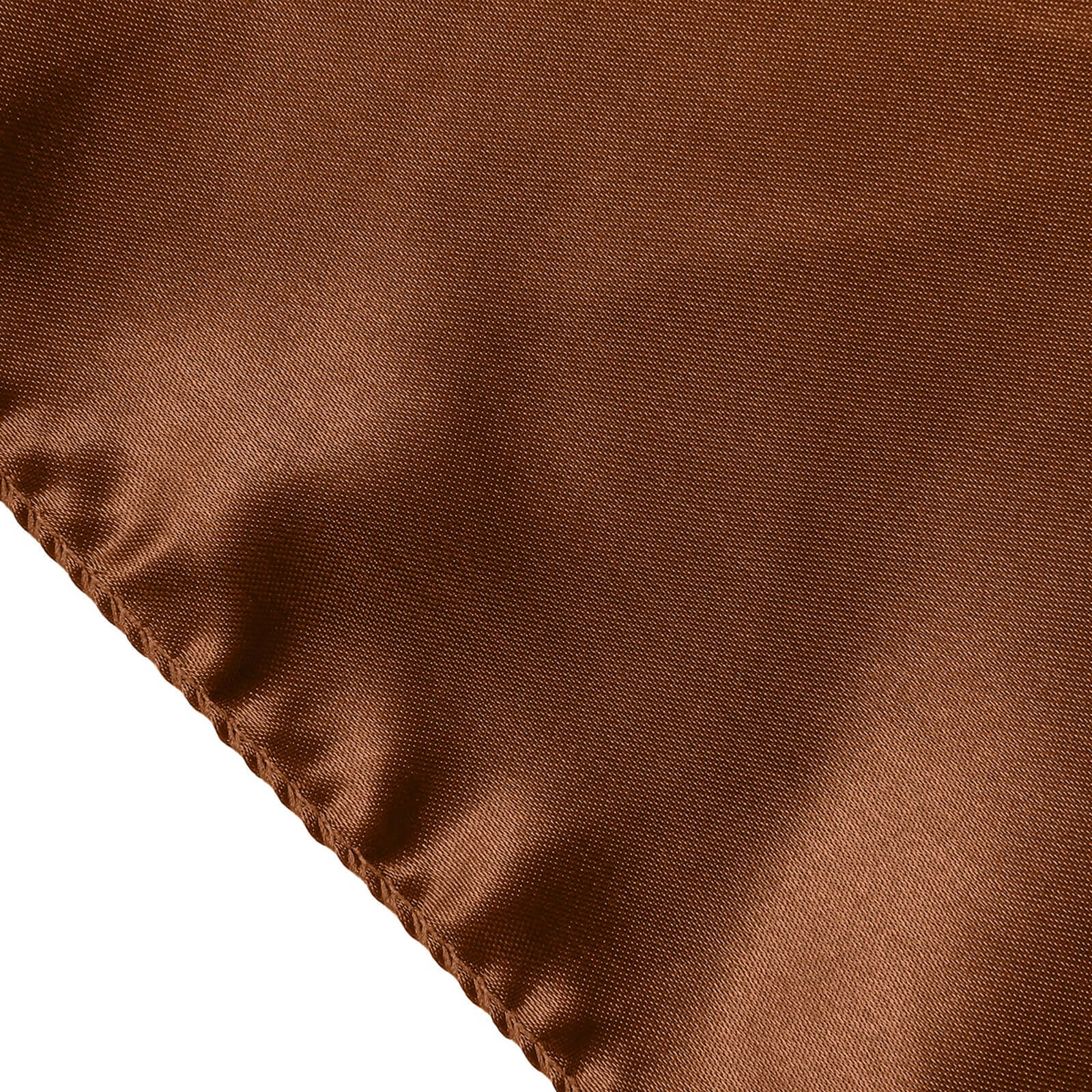 Satin Rectangular 60"x102" Tablecloth Cinnamon Brown - Smooth and Lustrous Table Cover