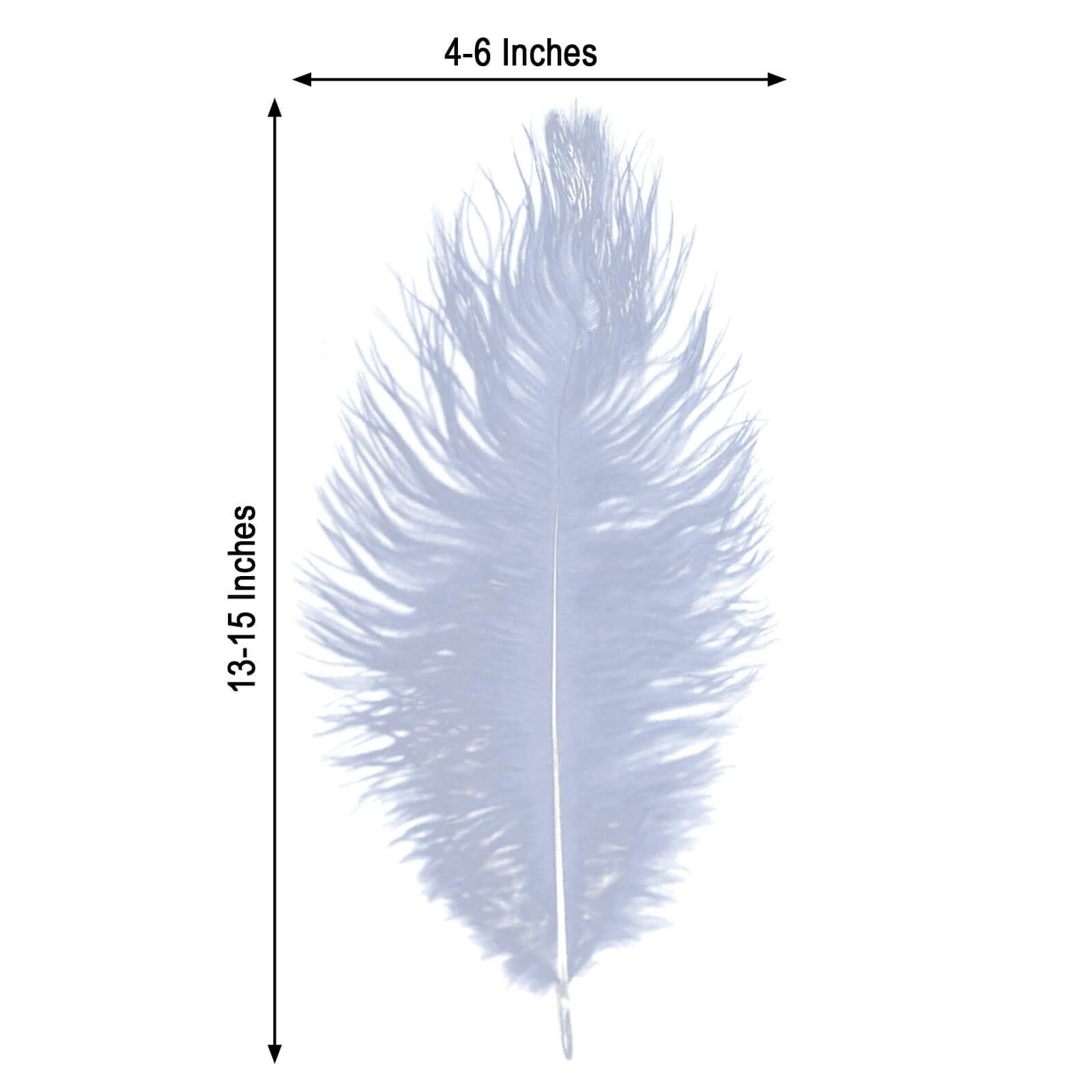 12 Pack 13"-15" Dusty Blue Natural Plume Real Ostrich Feathers, DIY Centerpiece Fillers