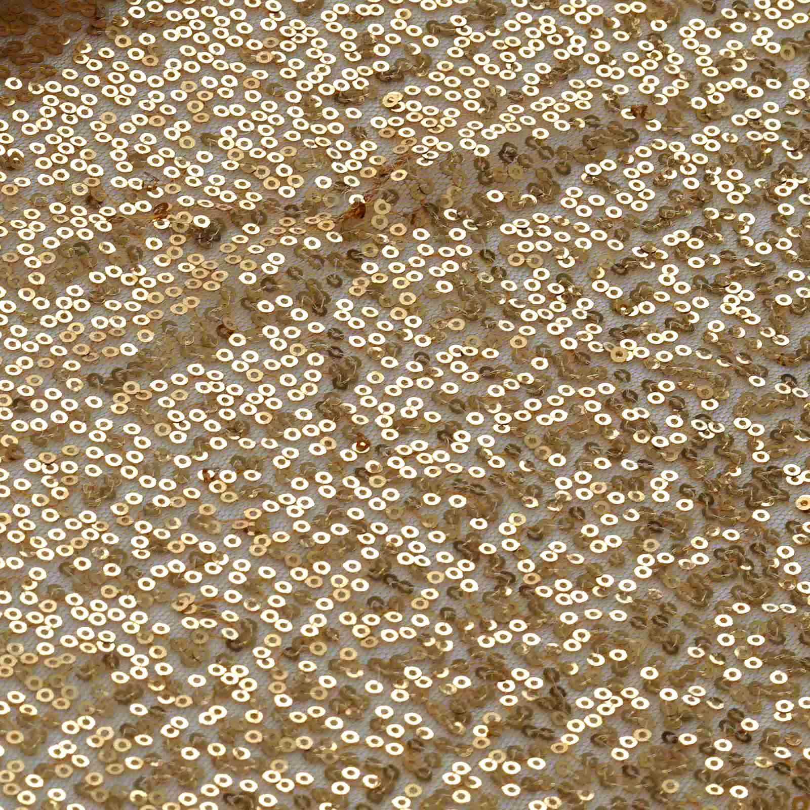 54"x4 Yards Gold Sequin Fabric Bolt, Sparkly DIY Craft Fabric Roll