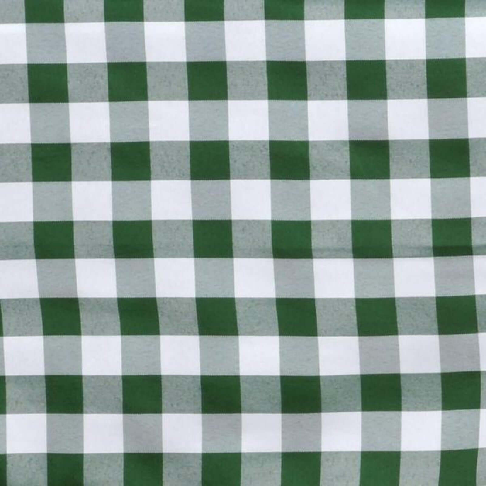 Polyester 90" Round Tablecloth White/Green - Checkered Buffalo Plaid Table Cover