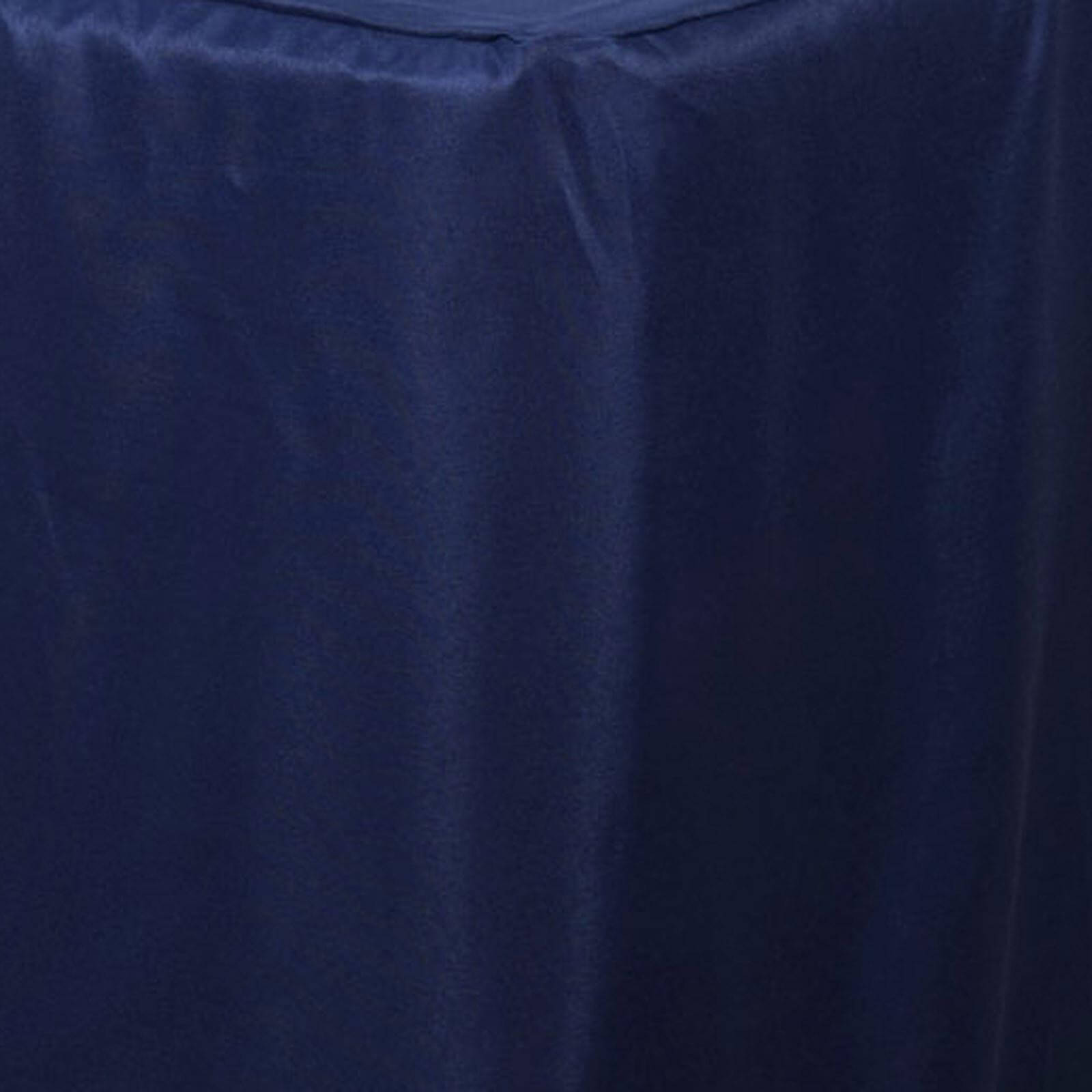 Fitted Polyester 72"x30" Rectangle Tablecloth Navy Blue - Durable Table Cover