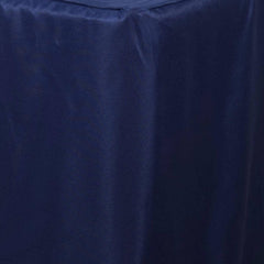 Fitted Polyester 72"x30" Rectangle Tablecloth Navy Blue - Durable Table Cover