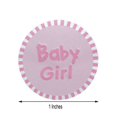 100Pcs 1" Round Pink Baby Girl Baby Shower Favor Envelope Stickers