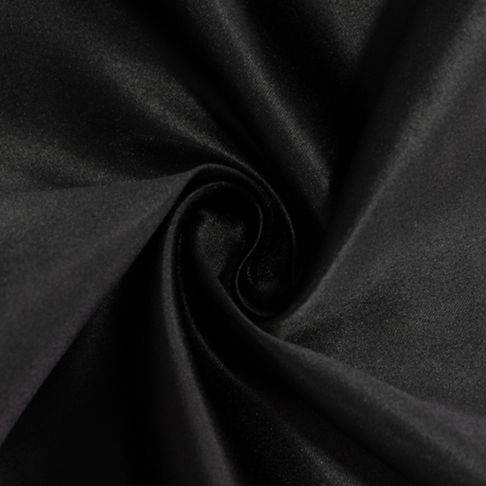 5 Pack Lamour Satin 20"x20" Napkins Black - Exquisite Dinner Napkins with Soft Matte Finish for Weddings & Events