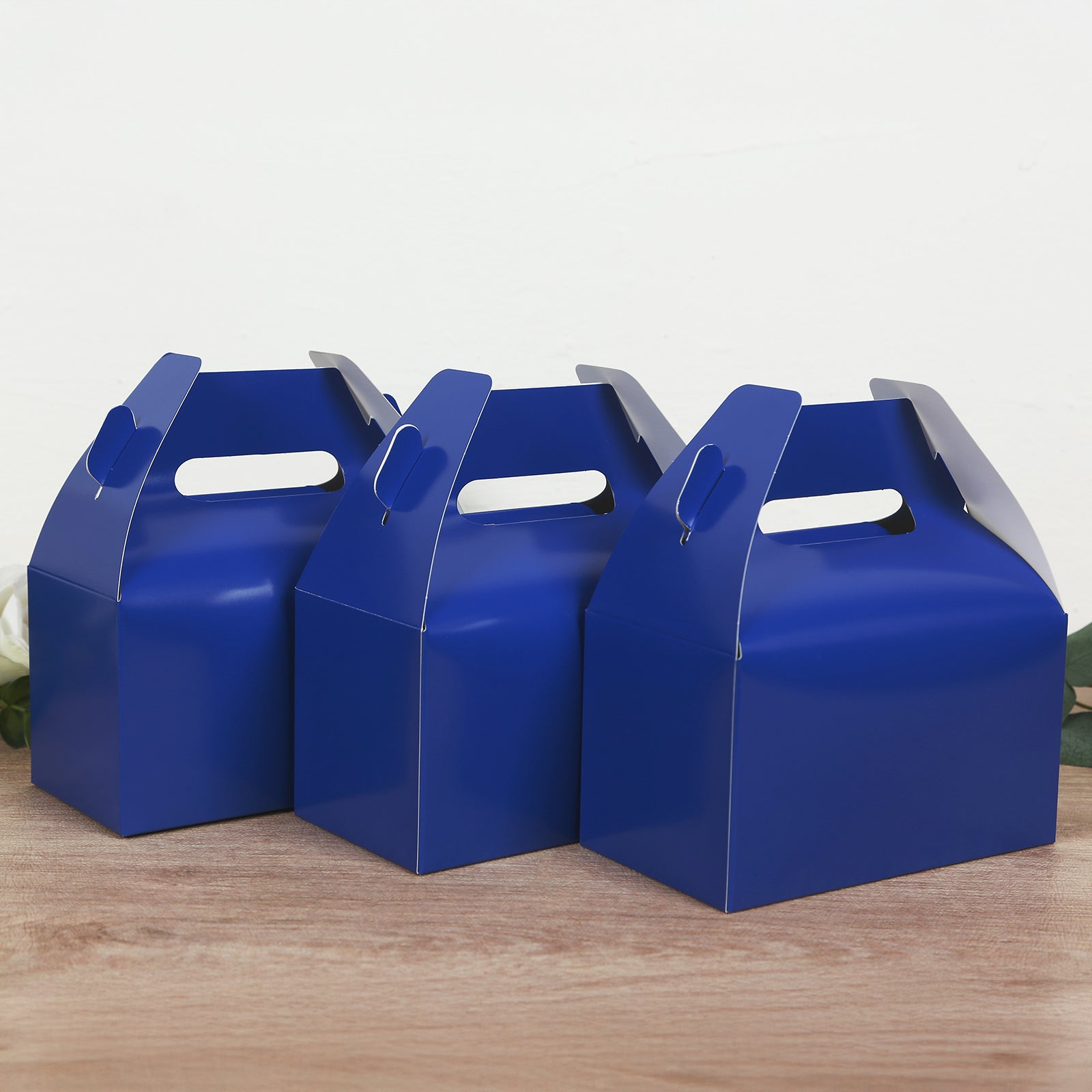 25 Pack Candy Gift Tote Gable Boxes, Royal Blue Party Favor Treat Boxes - 6"x3.5"x7"