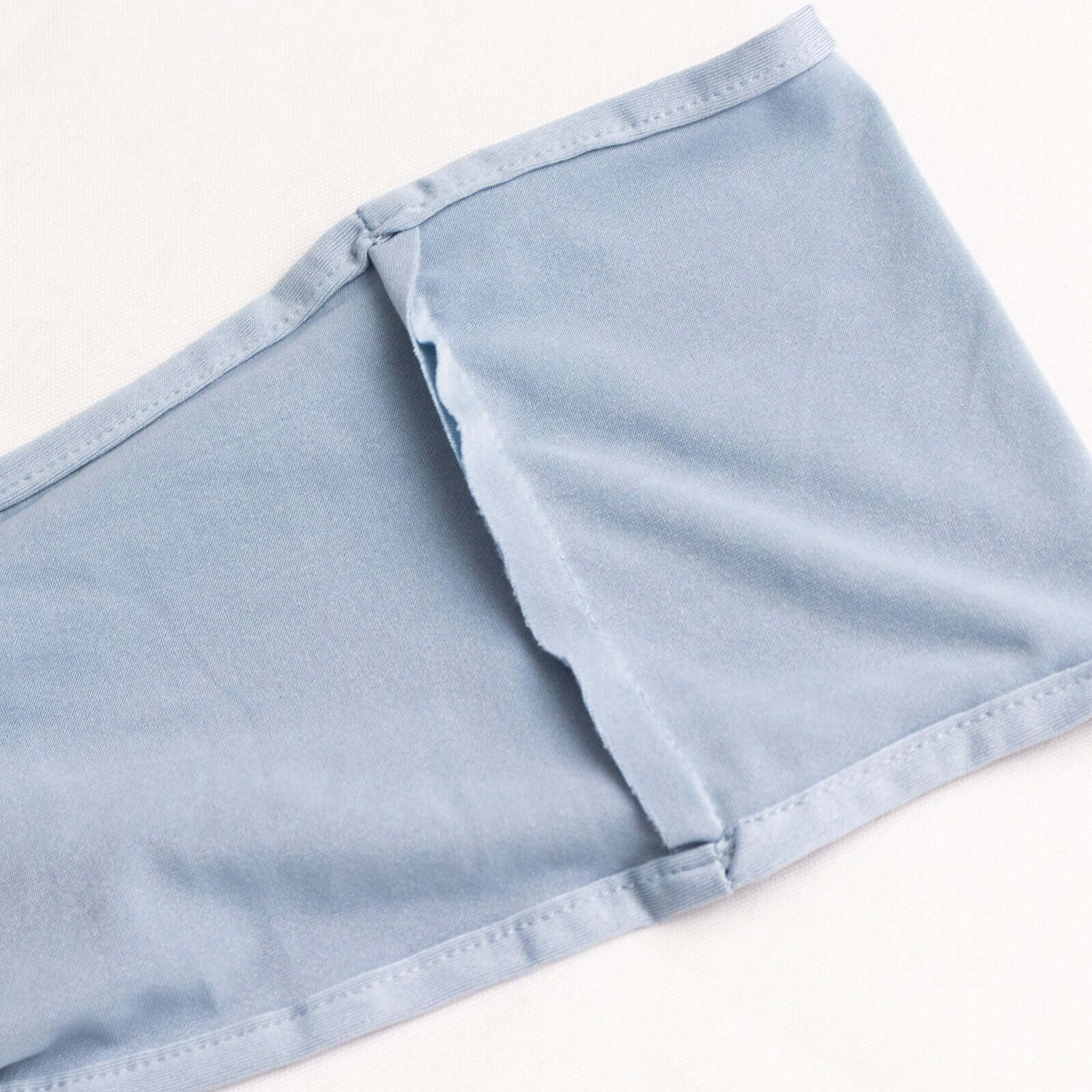 5 Pack Spandex Chair Sashes Dusty Blue with Gold Rhinestone Buckles - Reusable Four-Way Stretch Sash Bands 5"x14"