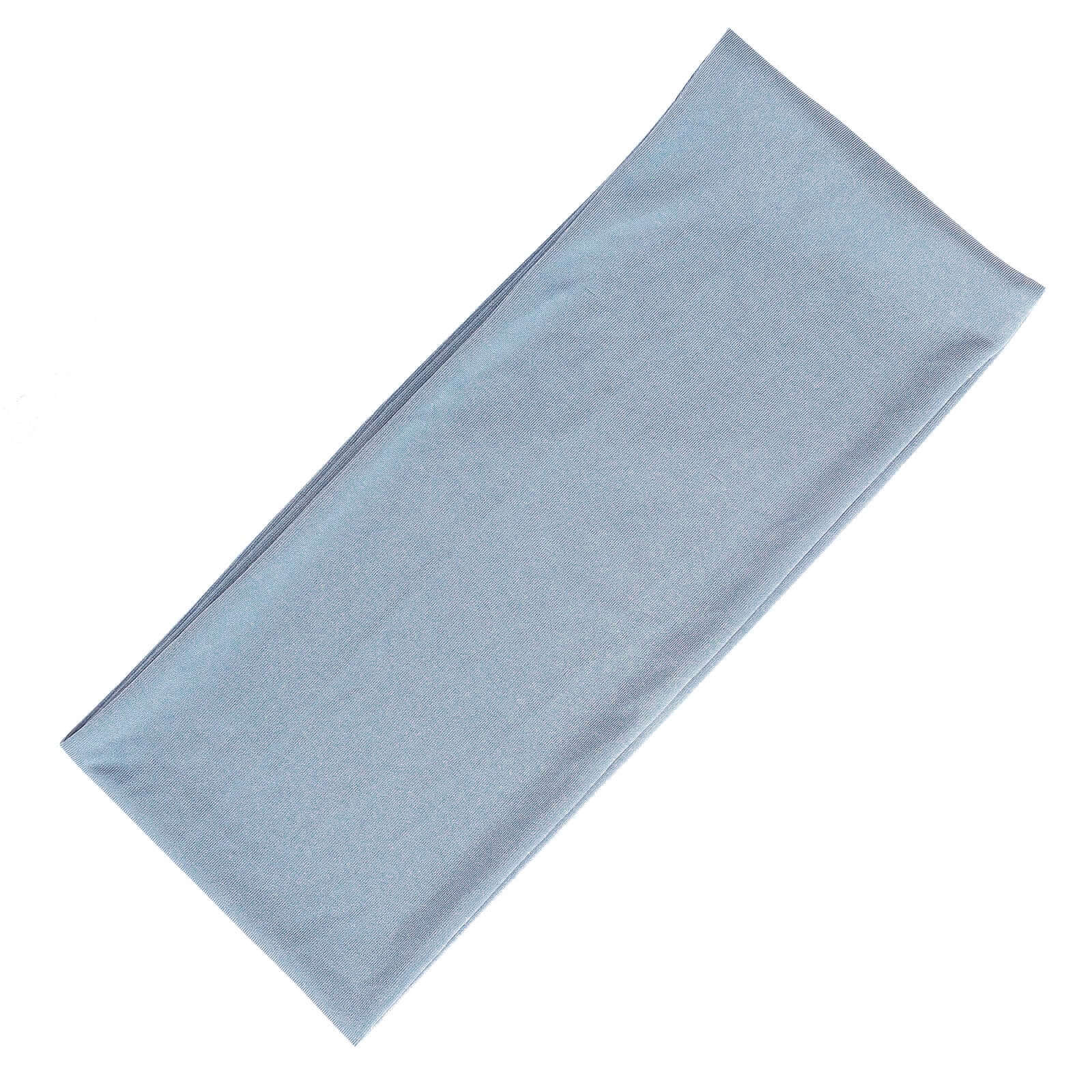 5 Pack Stretch Spandex Chair Sashes Dusty Blue - Fitted Finish Two Ply Heavy Duty Chair Bands 5"x12"