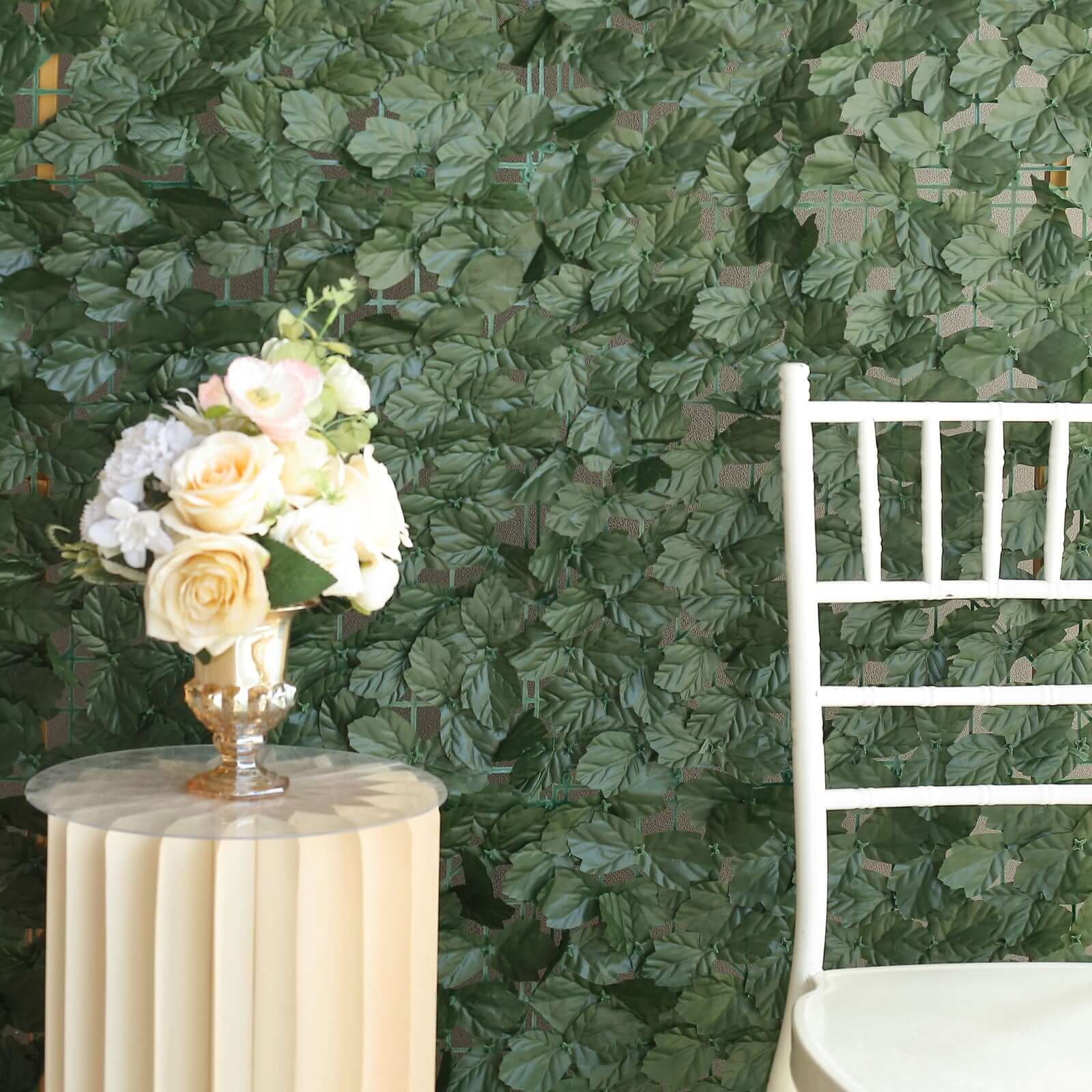 12 Pack Dark Green Artificial Ivy Hedge Privacy Screen Fence Wall Panel, Faux Leaf Greenery Backdrop Garden Decor - 32 Sq. ft.