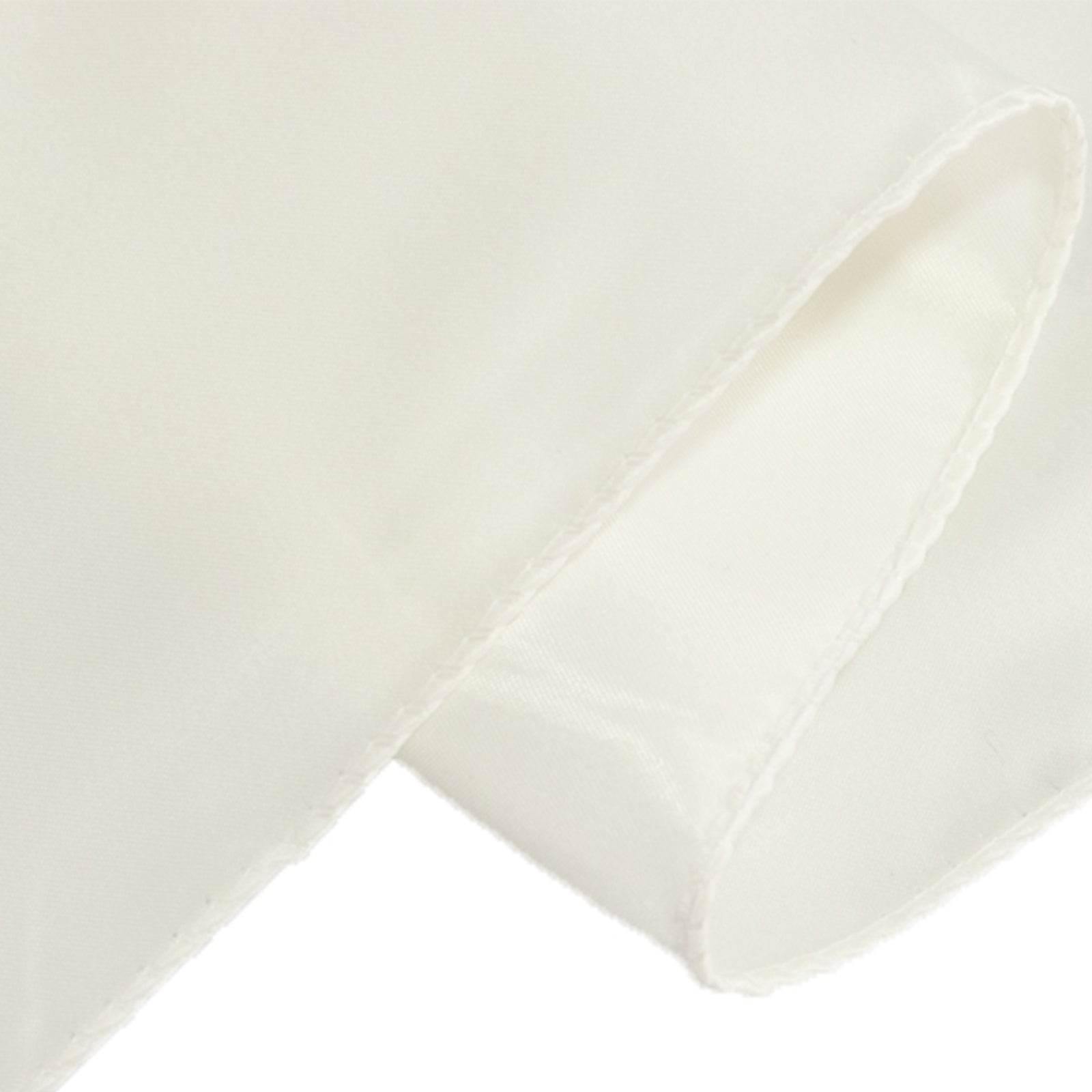 Lamour Satin 72"x72" Table Overlay Square Tablecloth Ivory - Smooth Finish Table Topper